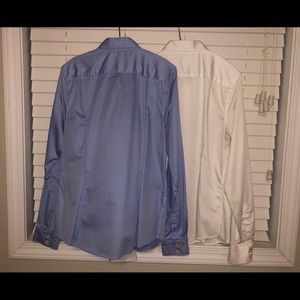 BUNDLE Sz 12 Blue & Wht Tailored-Fit Button Downs